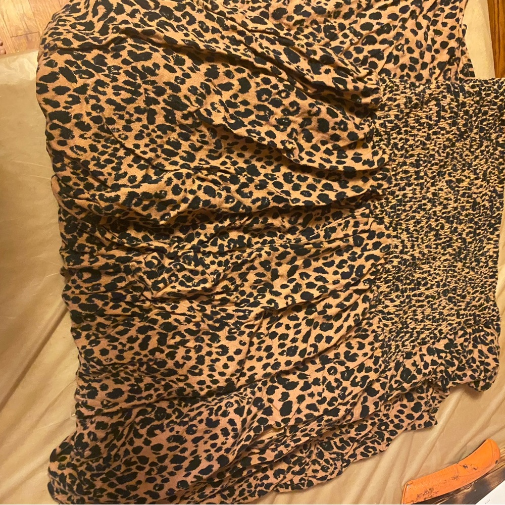 Universal Thread Strapless Leopard Print Dress - image 3